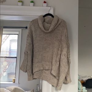 Oversized cowl neck sweater